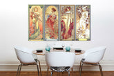 Obraz na plátne ŠTYRI ROČNÉ OBDOBIA 120x70 cm – Alfons Mucha | rôzne rozmery
